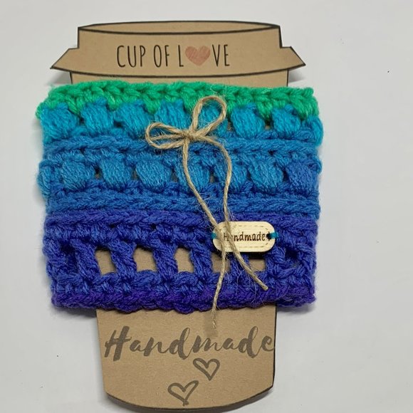 Hand Crafted Other - NWT Crochet Coffee Tumbler Sleeve Cozy Koozie